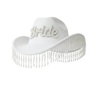 Uqezagpa Chapeau de cowgirls avec lettres pour femme et fille - Respirant - Avec perles - Frange - Banquets - Carnavals - Fête - Photographie Western - Pour femme - Cowgirl masculine occidentale