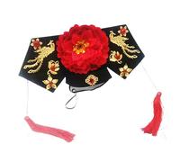 Uqezagpa Chapeau de fleur d'impératrice royale chinoise antique pour mariage, jeu de rôle, accessoires de déguisement, chapeau d'impératrice royale pour événements formels
