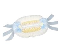 Uqezagpa Chapeau de paille victorien en dentelle pour femmes et filles avec nœud ruban, idéal pour les fêtes de thé et les événements cosplay, bleu, Taille unique