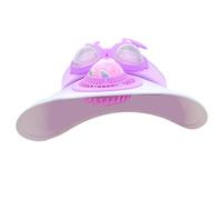 Uqezagpa Chapeau de soleil à large bord pour enfants respirant creux rechargeable USB ventilateur garçon fille unisexe enfant dessin animé rafraîchissant chapeau enfants, violet, Taille unique