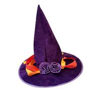 Uqezagpa Chapeau de sorcière élégant pour Halloween, accessoire essentiel pour les réunions sur le thème de l'horreur, cosplay, réunions et photomatons, chapeau de fête léger