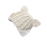 Uqezagpa Chapeau de tête de mort au crochet pour activités d'Halloween avec pull à oreilles Cosplay Chaton Crâne Bonnets d'hiver des années 2000 pour hommes et femmes en vrac