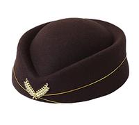 Uqezagpa Chapeau d'hôtesse de l'air pour femme, hôtesses de l'air, fête, cosplay, uniforme formel, accessoire de fête, chapeau de costume d'hôtesse de l'air