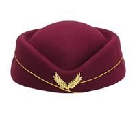 Uqezagpa Chapeau d'hôtesse de l'air pour femme, hôtesses de l'air, fête, cosplay, uniforme formel, accessoire de fête, chapeau de costume d'hôtesse de l'air