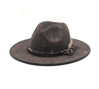 Uqezagpa Chapeau Fedoras en ruban tissé pour événement à thème, chapeau en laine, bal masqué, fête, carnaval, accessoires de tête, accessoires de tête vintage Fedoras