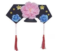 Uqezagpa Chapeau royal traditionnel pour femme - Chapeau chinois à fleurs royales - Accessoire de fête à thème - Coiffe tendance pour femme