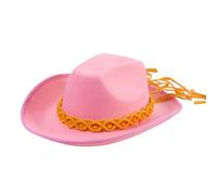 Uqezagpa Chapeaux de cowboy de couleur unie résistants à l'usure pour les bals, banquets, fêtes, chapeaux de cowboy ethniques pour adultes, adolescents, prenant des photos, femmes, feutres, ethniques