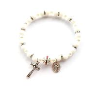 Uqezagpa Chapelet en forme de croix - Ornement décoratif - Fournitures de cadeau pour Noël - Décoration catholique