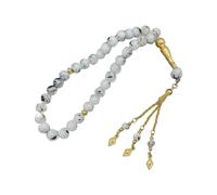Uqezagpa Chapelet Tasbih 33 perles en verre pour prière et pleine conscience chez les hommes et les femmes, taille unique, Comme décrit, Comme décrit.