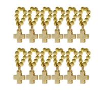Uqezagpa Chapelet unique avec perles et croix - Chaîne polyvalente inspirée des croix - Ornement élégant - Perles de prière tendance, One Size, Comme décrit, Comme décrit.