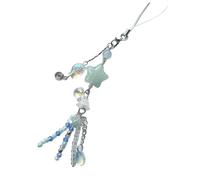 Uqezagpa Charmant pendentif méduse fait à la main avec perles pour téléphone portable, accessoire de mode pour téléphone portable, accessoire de mode pour femmes à la mode, chaîne à breloques robuste