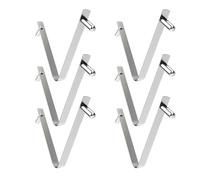 Uqezagpa Clip de piscine en forme de V en acier inoxydable résistant à la rouille forte force de serrage pour écumoirs, nettoyeurs, outil de jardin, pince en V en acier inoxydable pour écumoire de