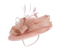 Uqezagpa Coiffe Derby en maille délicate avec bandeau amovible à plumes et clip pour décoration de cheveux pour les goûters, les événements de mariage, les fêtes de mariage