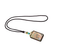 Uqezagpa Collier avec pendentif léger et confortable en ébène et cuivre pour porter au quotidien Amulette bouddhiste, taille unique, Comme décrit, Comme décrit.