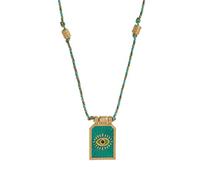 Uqezagpa Collier élégant avec pendentif carte de tarot rétro mystique - Chaîne unique pour femme