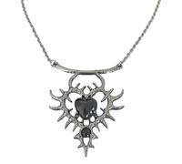 Uqezagpa Collier élégant en alliage robuste avec pendentif en forme de cœur orné de cristaux - Longueur réglable - Portable - Pour personnaliser votre personnalité