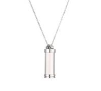 Uqezagpa Collier funéraire réglable avec pendentif urne funéraire - Bijoux commémoratifs pour cendres - Souvenirs - Fourniture de cadeau