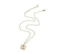 Uqezagpa Collier polyvalent multi-rangs avec pendentif papillon floral en acier inoxydable léger et confortable pour un usage quotidien, taille unique, Comme décrit, Comme décrit.