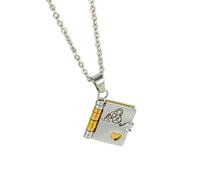 Uqezagpa Collier unique pour grand-mère et petite-fille gravé, bijou à breloques en acier Ti avec chaîne de clavicule, souvenir, chapitre, livre, cadeau, One Size, Comme décrit, Comme décrit.