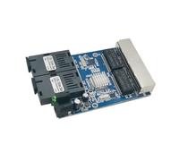 Uqezagpa Commutateur Gigabit Ethernet 2 ports fibre optique 4 ports RJ45 Carte de transmission de données Accessoires de remplacement Commutateur réseau Émetteur-récepteur