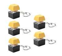 Uqezagpa Commutateurs de claviers mécaniques testeur 5 pièces porte-clés pour satisfaire les clics Réduction de la pression acoustique Portable Tactiles Commentaires