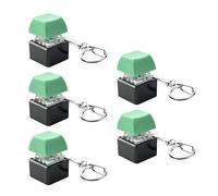 Uqezagpa Commutateurs de claviers mécaniques testeur 5 pièces porte-clés pour satisfaire les clics Réduction de la pression acoustique Portable Tactiles Commentaires