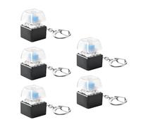 Uqezagpa Commutateurs de claviers mécaniques testeur 5 pièces porte-clés pour satisfaire les clics Réduction de la pression acoustique Portable Tactiles Commentaires
