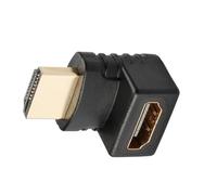 Uqezagpa Connecteurs coudés compatibles HDTV mâle et femelle Orientation flexible Vitesse rapide 4K Transmission auditive vidéo compatible HDTV Adaptateur coudé mâle vers femelle