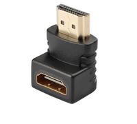 Uqezagpa Connecteurs coudés compatibles HDTV mâle et femelle Orientation flexible Vitesse rapide 4K Transmission auditive vidéo compatible HDTV Adaptateur coudé mâle vers femelle