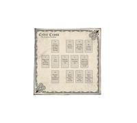Uqezagpa Constellations Motif astrologie Nappe d'autels en tissu carré Divinations Carte Table Sorcellerie Deck Constellations Motif Tarots Nappe de carte Spirituelle