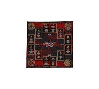 Uqezagpa Constellations Motif astrologie Nappe d'autels en tissu carré Divinations Carte Table Sorcellerie Deck Constellations Motif Tarots Nappe de carte Spirituelle