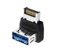 Uqezagpa Convertisseur de type E vers USB 3.1 Type E 90 degrés Panneau avant 10 Gbps pour boîtier PC