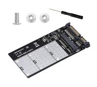 Uqezagpa Convertisseurs MSATA vers SATA vers carte MiniSATA vers adaptateur d'extension 7 broches pleine hauteur Demi-taille pour disques durs 2,5" 8,9 cm MSATA vers adaptateur