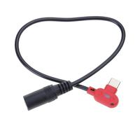 Uqezagpa Cordon d'alimentation coudé à angle droit de type C vers 5,5 x 2,1 mm, courant 3 A, 9 V, 12 V, 15 V, 20 V pour lumières LED, caméras de sécurité, routeurs