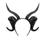 Uqezagpa Cosplay Serre-tête en corne de mouton simulée de corne de diable pour carnaval, fête gothique, costume de diable, mouton, sorcière, cosplay pour femme