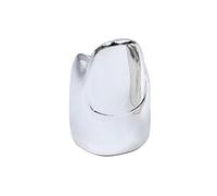 Uqezagpa Couverture d'ongles simple et douce en Corée, bijoux minimalistes esthétiques, anneaux ouverts pour dîner, fête, bagues de protection pour filles, Silver, Comme décrit, Comme décrit.
