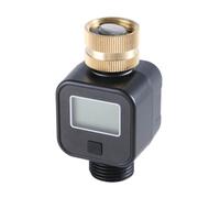 Uqezagpa Débitmètre d'eau avec entrée en laiton 1,9 cm - Débitmètre étanche IP55 - Mesure de la consommation gallon/litre