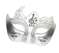 Uqezagpa Demi-masque pour femme avec note de musique scintillante pour bal masqué vénitien pour carnavals, fêtes costumées, Halloween