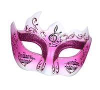 Uqezagpa Demi-masque pour femme avec note de musique scintillante pour bal masqué vénitien pour carnavals, fêtes costumées, Halloween