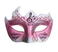 Uqezagpa Demi-masque pour femme avec note de musique scintillante pour bal masqué vénitien pour carnavals, fêtes costumées, Halloween