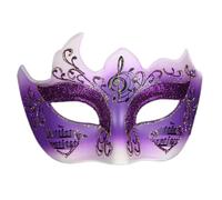 Uqezagpa Demi-masque pour femme avec note de musique scintillante pour bal masqué vénitien pour carnavals, fêtes costumées, Halloween