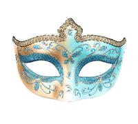Uqezagpa Demi-visage antique en dentelle pour bal masqué, fête d'Halloween, bal masqué, bal masqué, fête d'Halloween, dentelle vénitienne