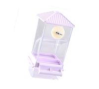 Uqezagpa Distributeur automatique de nourriture transparent pour perroquets avec cage à oiseaux de grande capacité