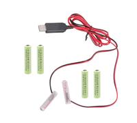 Uqezagpa Double cordon d'alimentation virtuel de 4,5 V par USB pour appareils électroniques tels que les horloges de ventilateur et les télécommandes, remplacement USB