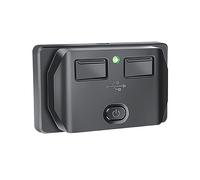 Uqezagpa Double port USB 3,1 A - Chargeur de voiture - Prise de courant - Support de panneau de charge rapide pour bus marin, VTT, bateau, camion, double chargeur USB, bouton d'alimentation, PC, fils