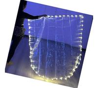 Uqezagpa Drapeau de danse lumineux à LED avec poteaux extensibles, bannières de louange semi-circulaires pour adultes et filles