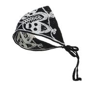 Uqezagpa Écharpe à cheveux squelette bandeau bandeau Halloween tricoté crâne pour adultes Creative Unique Headwear Photo