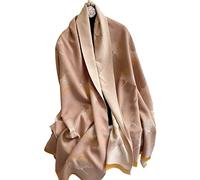 Uqezagpa Écharpe pour femme, motif feuilles, écharpe pour femme, châle chaud, bandana, hijab pour femme, écharpe d'automne pour femme, écharpe d'hiver coupe-vent, café, 185*65CM