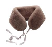 Uqezagpa Écharpe unisexe d'hiver réglable en peluche pour adultes et hommes, kaki, Adult size 55cm