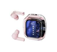 Uqezagpa Écouteurs radio à cadre visible, affichage couleur, fonction d'annulation active du bruit, contrôle tactile, son clair, autonomie de la batterie de 30 heures, coque fine et évidente